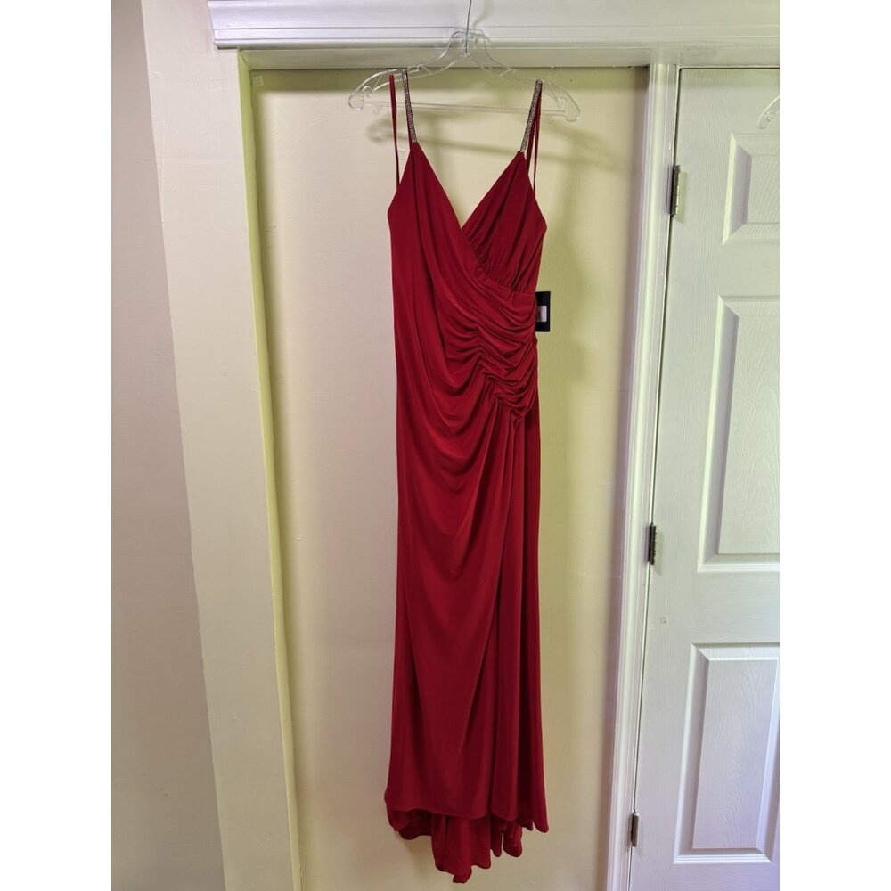 Mac Duggal 26695 Long Spaghetti Strap Gown $398